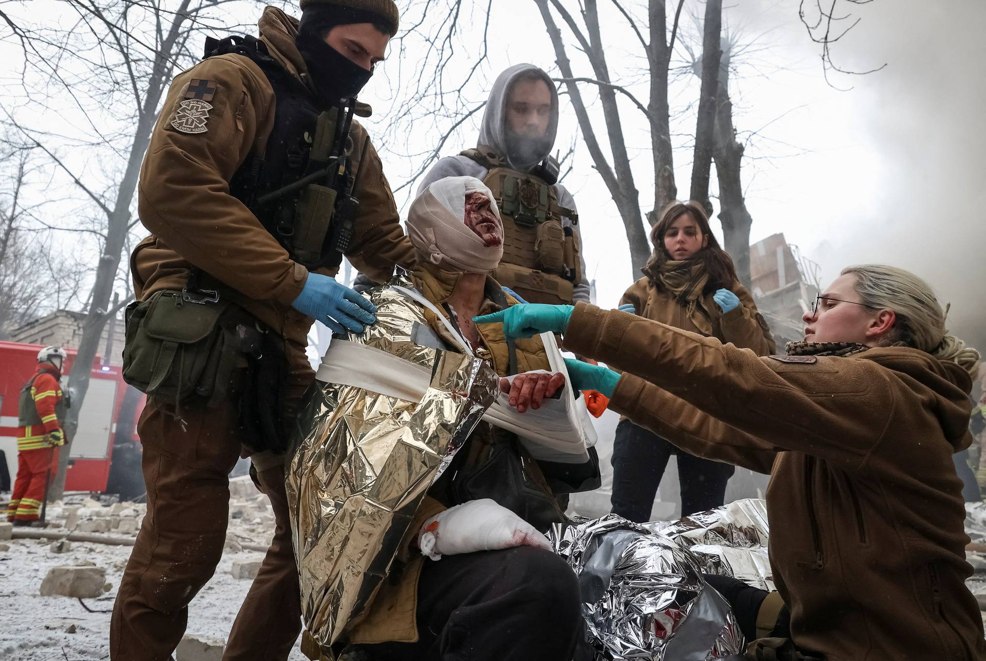 Aftermath of a Russian missile attack in Kharkiv