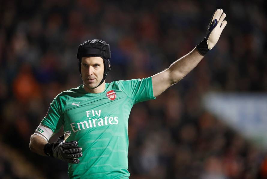 FILE PHOTO: Arsenal's Petr Cech at Bloomfield Road, Blackpool, Britain - January 5, 2019