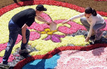 Talijani napravili tepih od cvijeća dug 80 metara