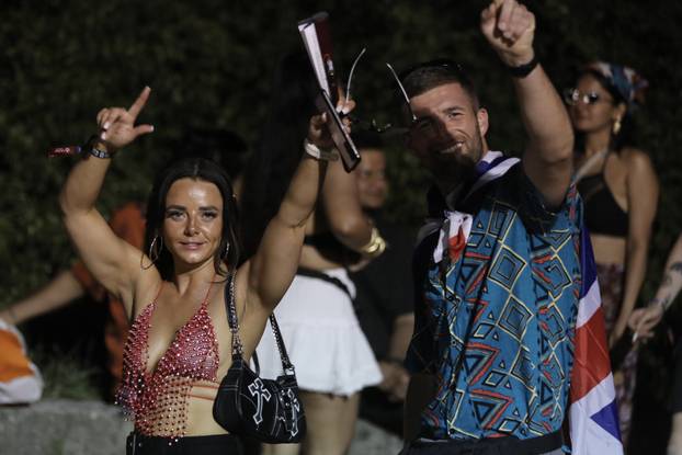 Split: Dolazak partijanera na drugu večer Ultra Europe festivala 2025.