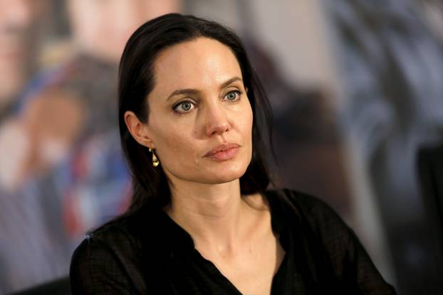 United Nations High Commissioner for Refugees (UNHCR) Special Envoy Angelina Jolie attends a news conference as she visits a Syrian and Iraqi refugee camp in the southern Turkish town of Midyat