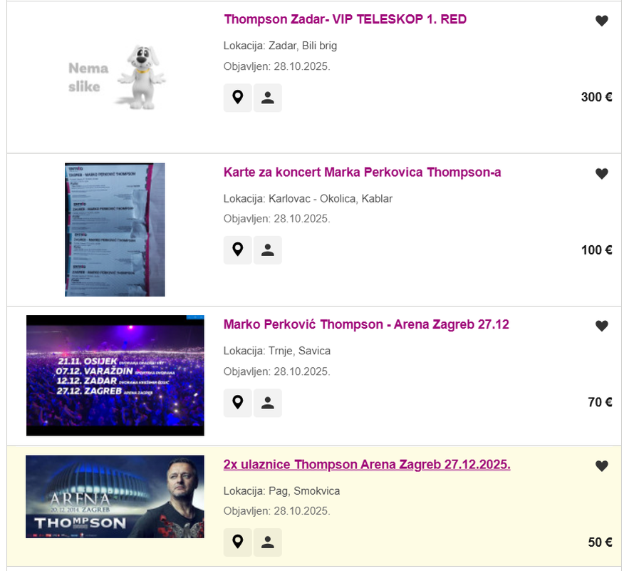 Ovo su cijene ulaznica za koncerte Thompsona: Krenula je i preprodaja na oglasnicima