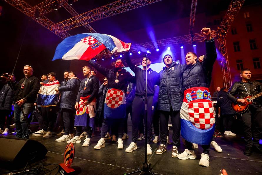 Zagreb: Svečani doček rukometnih reprezentativaca nakon osvojene bronce na Europskom prvenstvu