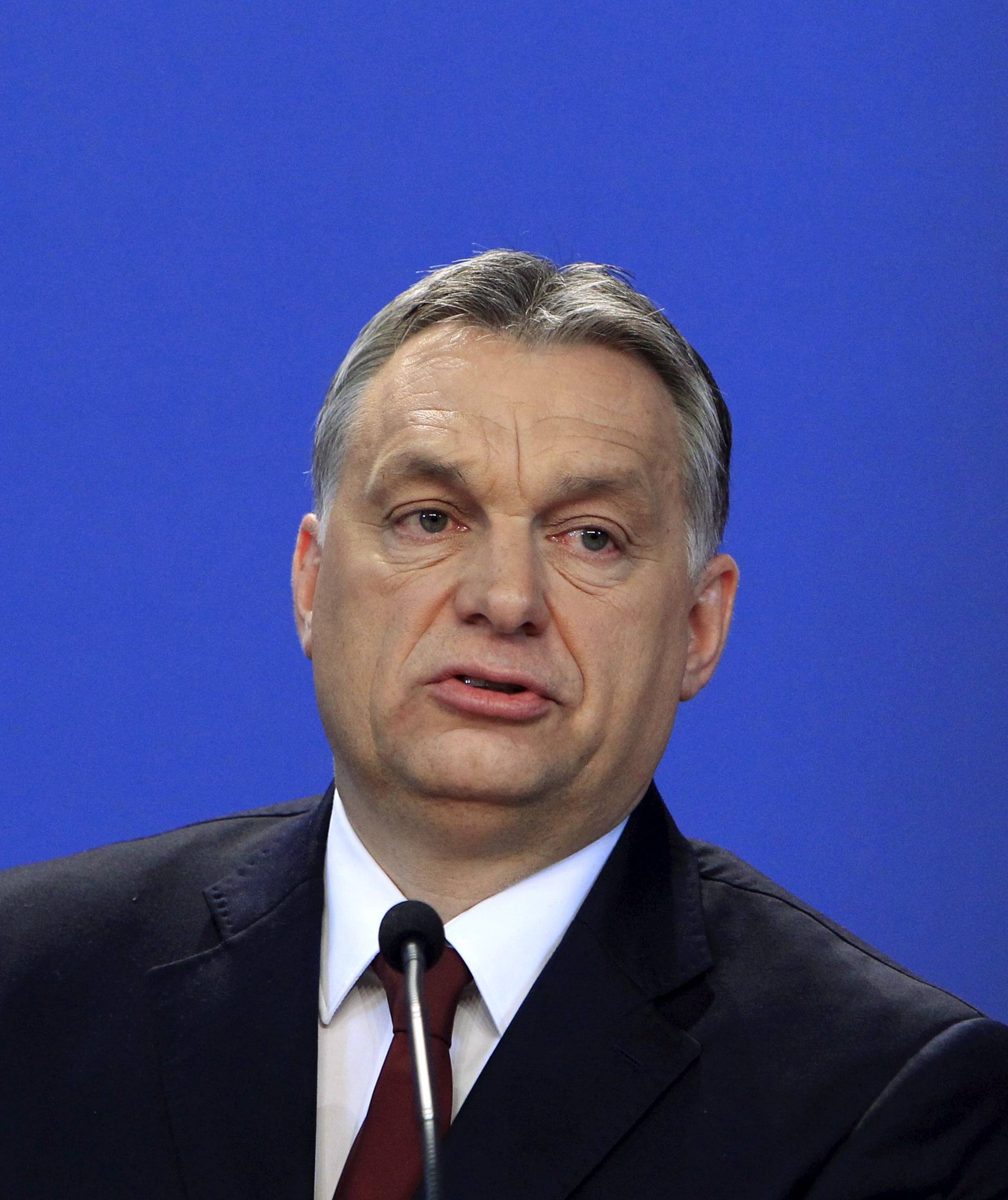 Hungarian Prime Minister Orban attends a news conference with Bavarian State Premier Horst Seehofer in Budapest