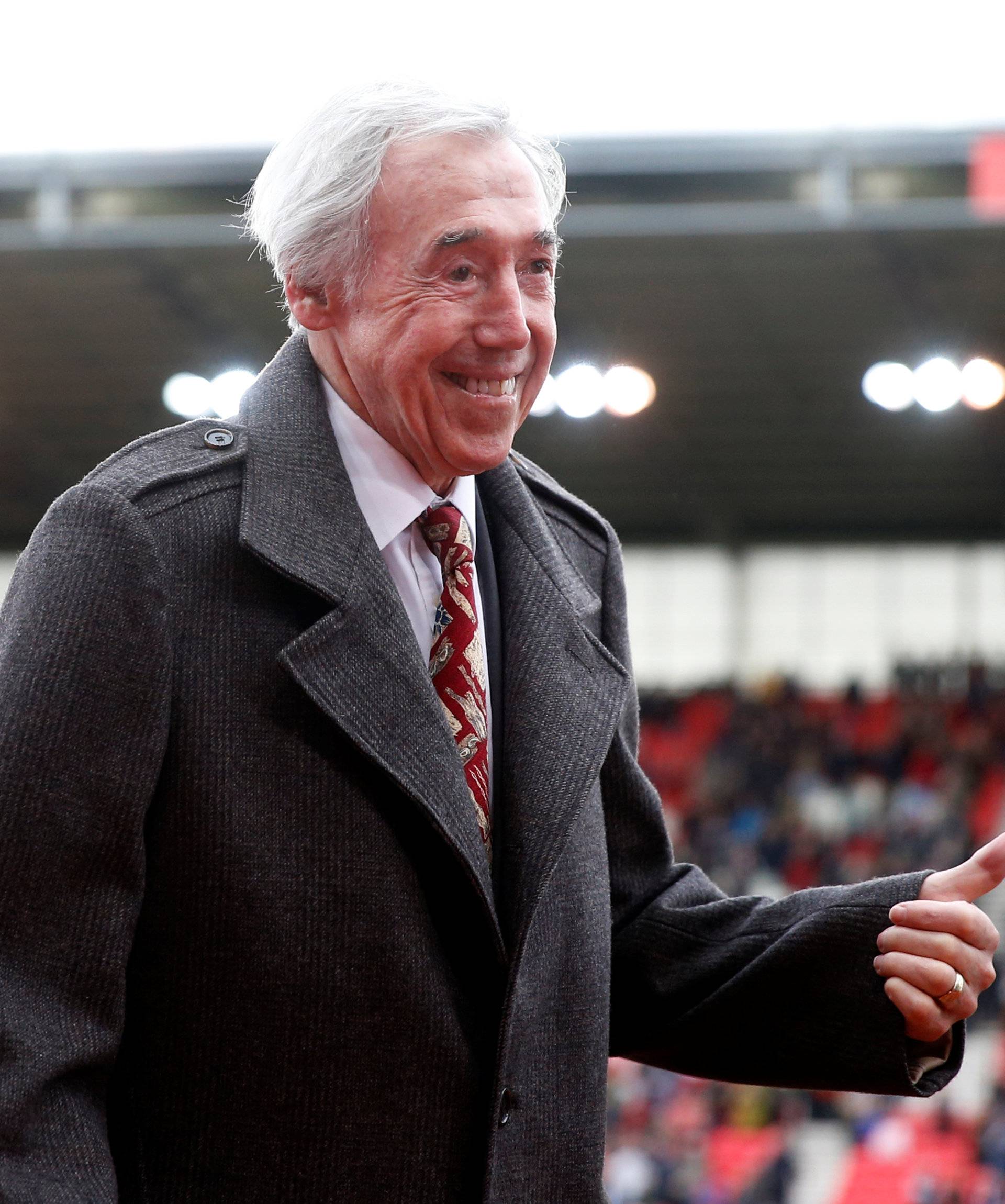 FILE PHOTO: Former Stoke City and England footballer Gordon Banks before the match