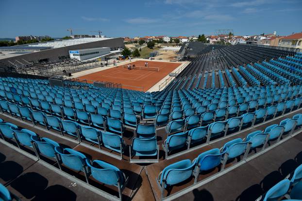 Zadar: Izgradnja teniskog terena na kojemu Äe se susreti Hrvatska i SAD u Davis Cupu