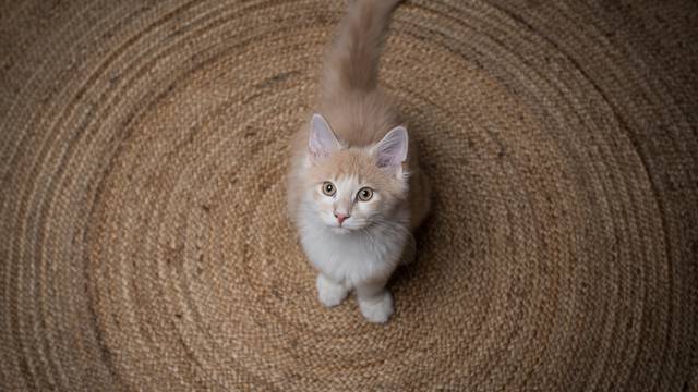 kitten on the carpet