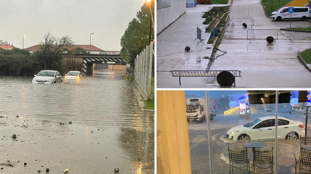 Grmljavina u Zagrebu, u Zadru palo 50 litara kiše u samo sat vremena,  poplava i u Splitu