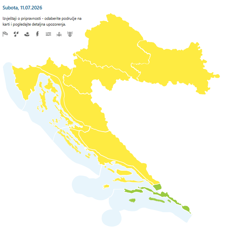 DHMZ je izdao upozorenje za cijelu Hrvatsku! Prijeti olujno nevrijeme, jaka grmljavina