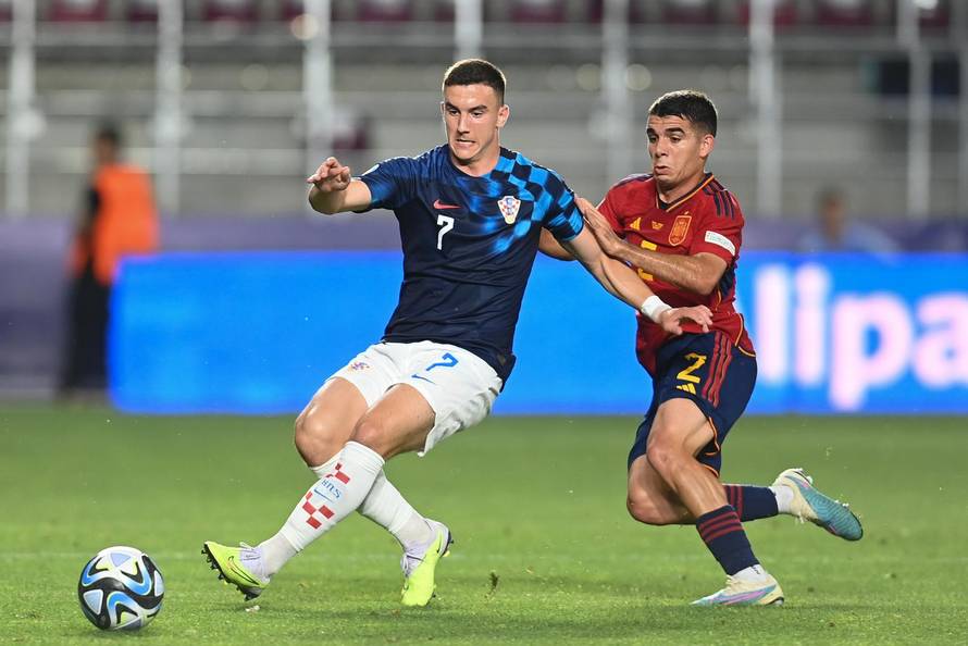 Hrvatska U-21 reprezentacija protiv Španjolske igra drugu utakmicu na Europskom prvenstvu za mlade