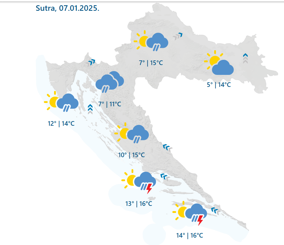 Pa je li ovo proljeće ili zima? U utorak i do 17 Celzija. Južina sve do četvrtka, a onda novi obrat