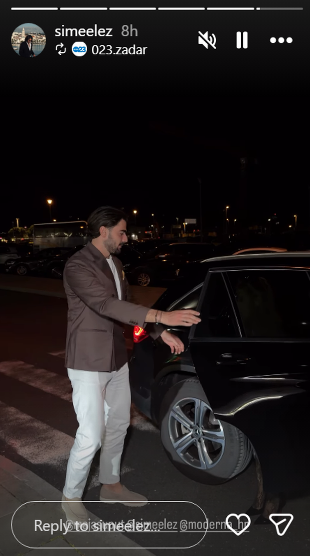 FOTO Nakon Toskane u Zadru! Šime Elez kao pravi džentlmen dočekao svoju Maju Šuput