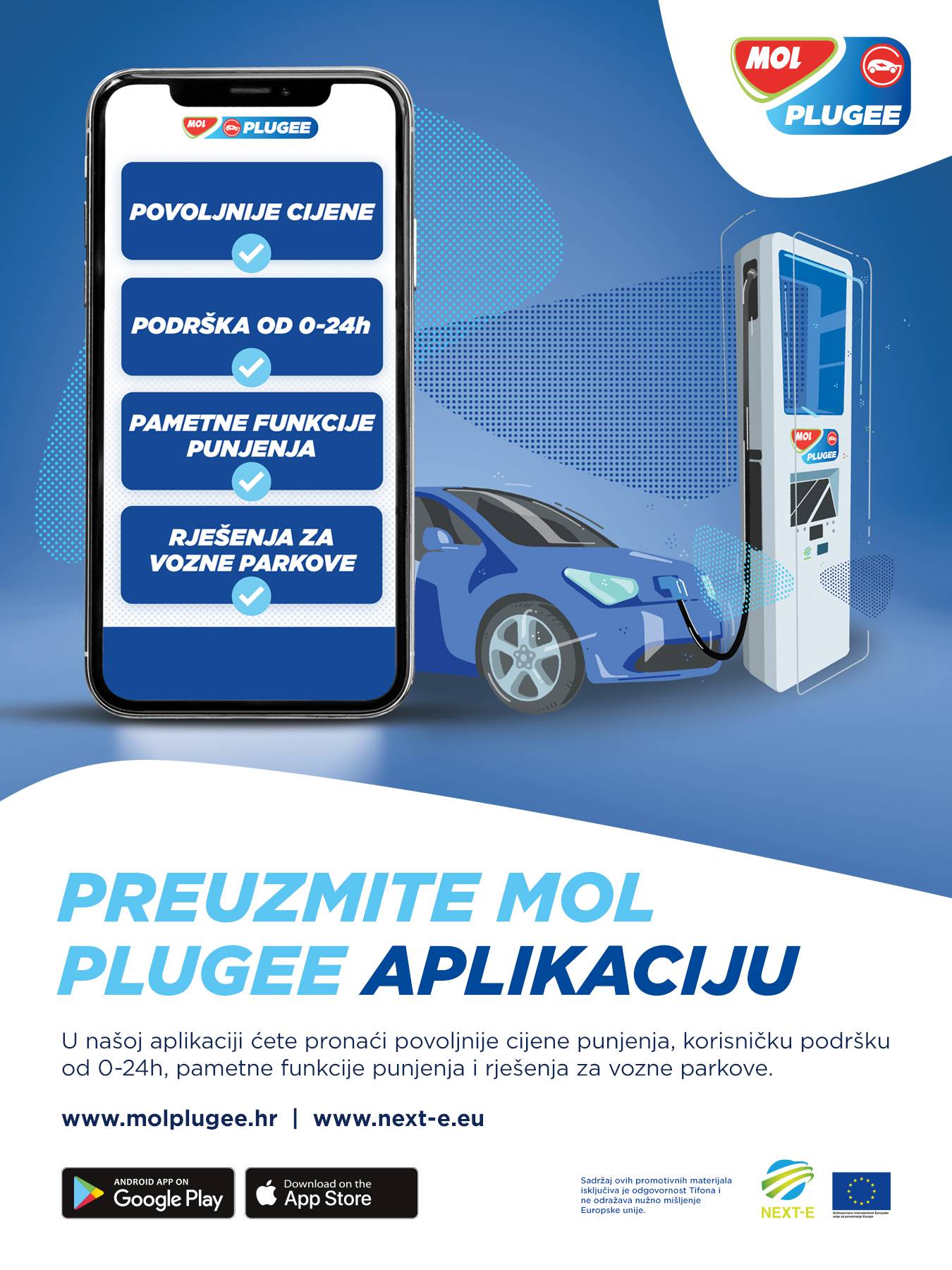 MOL Plugee - aplikacija punjenje električnih vozila od sada u Hrvatskoj na Tifonu