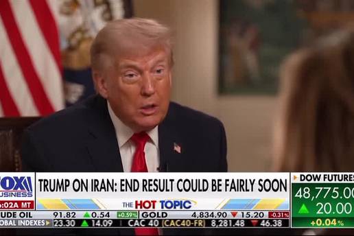 VIDEO Trump zamolio Kinu da Iranu ne &scaron;alje oru&zcaron;je: 'Rat bi uskoro mogao zavr&scaron;iti...'