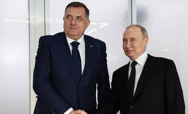 Russian President Vladimir Putin meets Bosnian Serb leader Milorad Dodik in Kazan