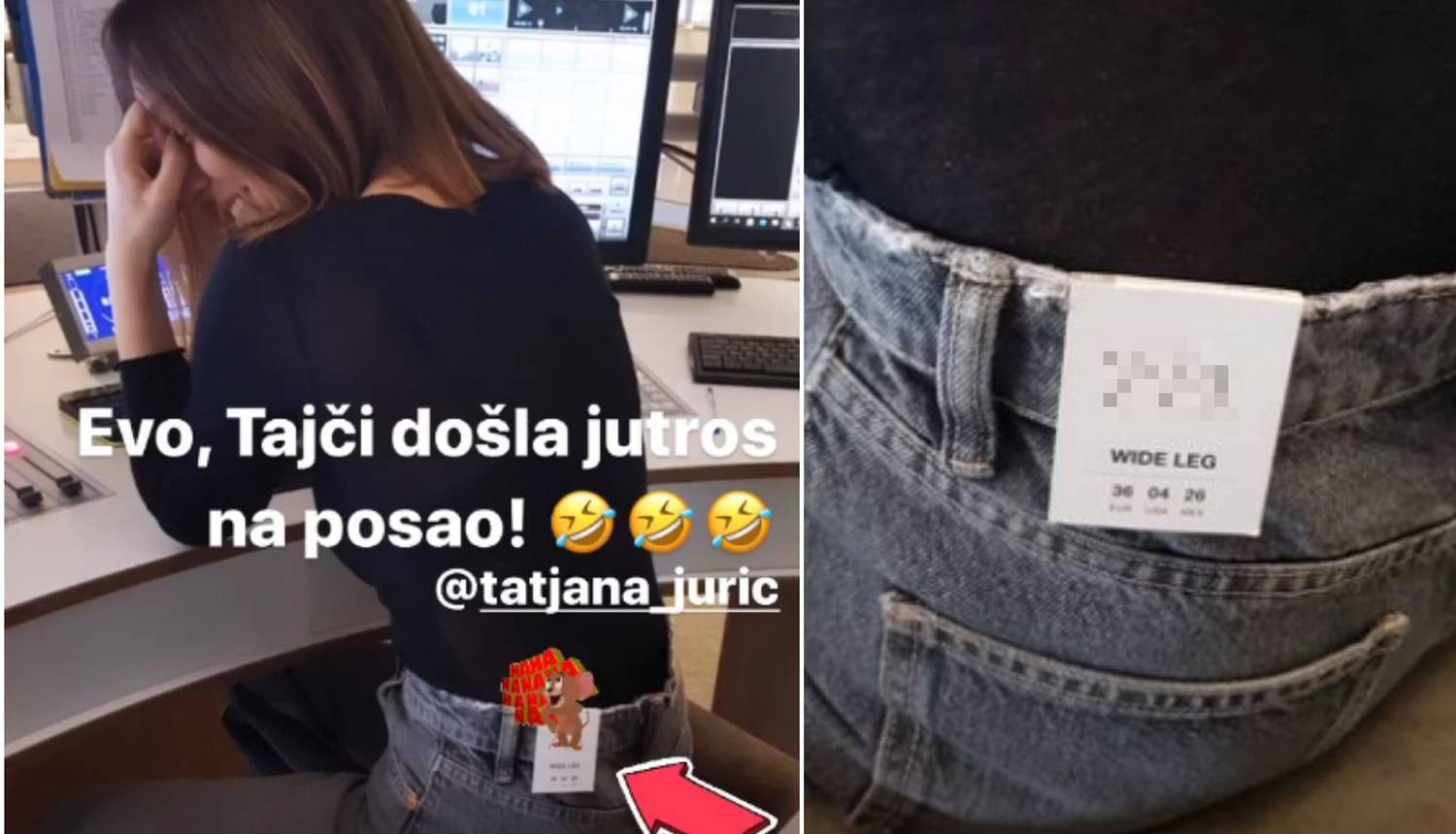 Tatjanu Jurić cijeli dan zezaju na poslu: Na džepu ostala etiketa