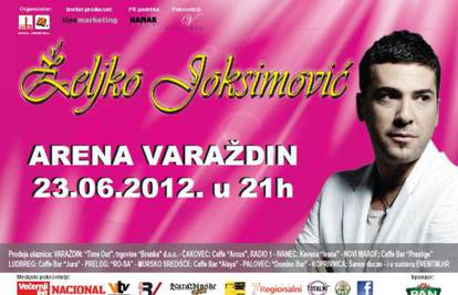 Opet dolazi:  Joksimović će 23. lipnja pjevati u Areni Varaždin