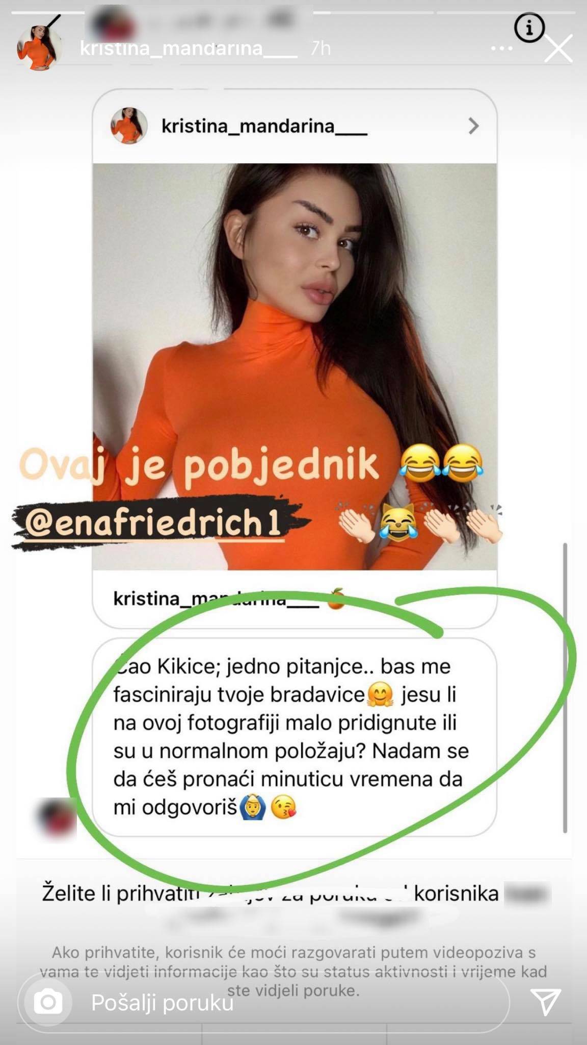 Mandarina objavila Hrvate koji joj nude novac: Za seks 4000 €