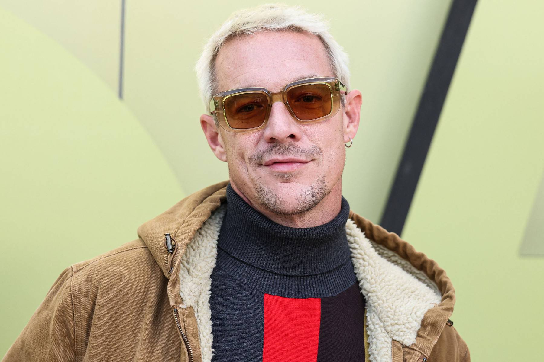 Diplo arrives at the Versace Fall/Winter 2023 Fashion Show