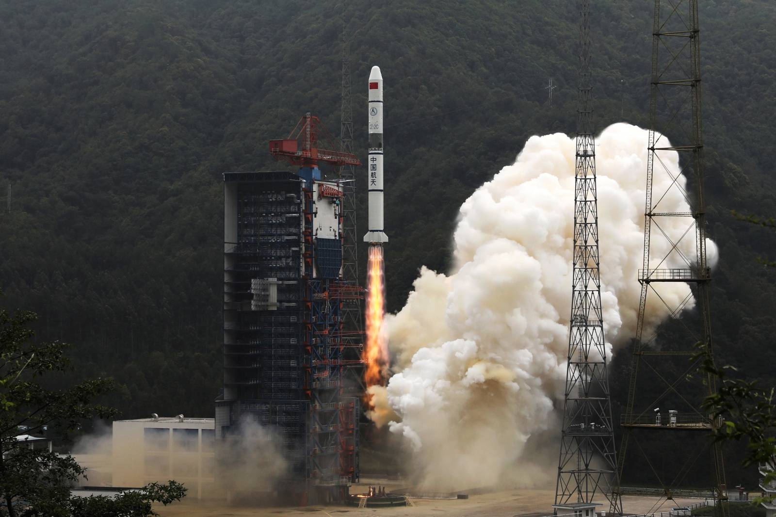 Long March-2C carrier rocket carrying Yaogan-30 satellites lifts off from the Xichang Satellite Launch Center, Sichuan