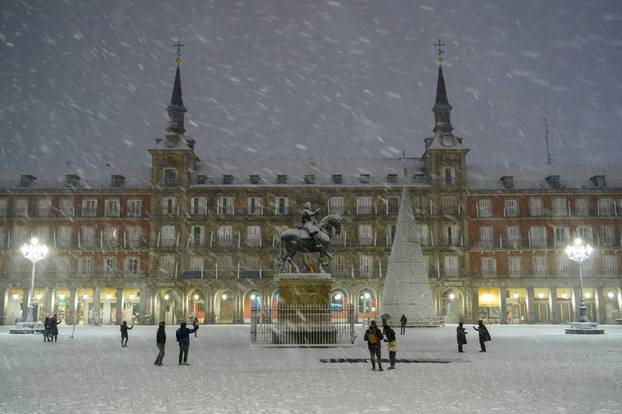Snowfall in Madrid