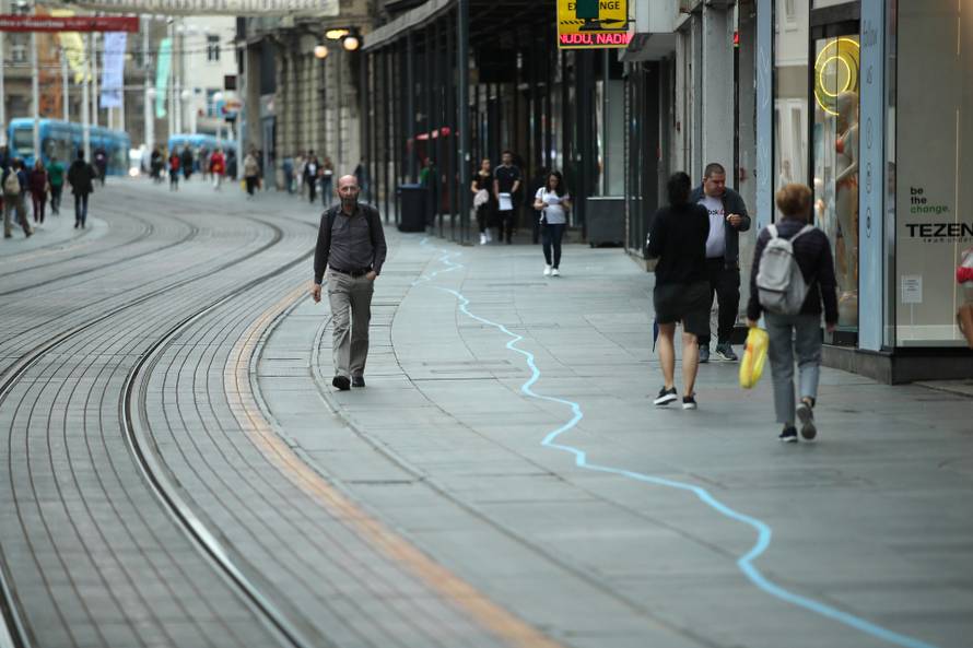 Zagreb: Nova vizura središta grada, plava traka proteže se Ilicom od Britanskog do glavnog gradskog Trga