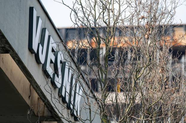 Zagreb: Nastavljeni radovi rušenja Vjesnika u Zagrebu