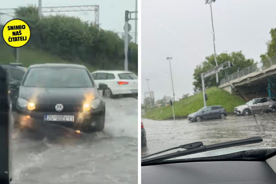 Poplavljena ulica u Zagrebu