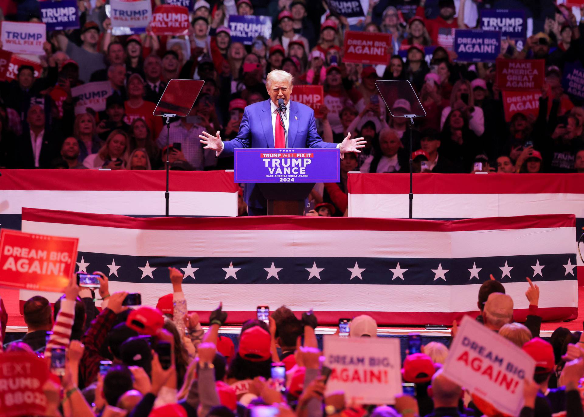 Rally for Republican presidential nominee and former U.S. President Donald Trump, in New York