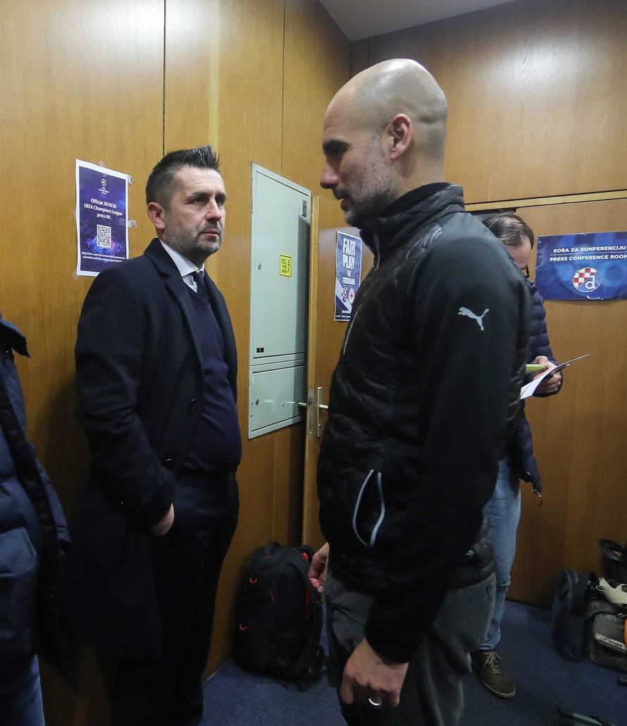 Zagreb: Susret trenera Bjelice i Guardiole nakon utakmice