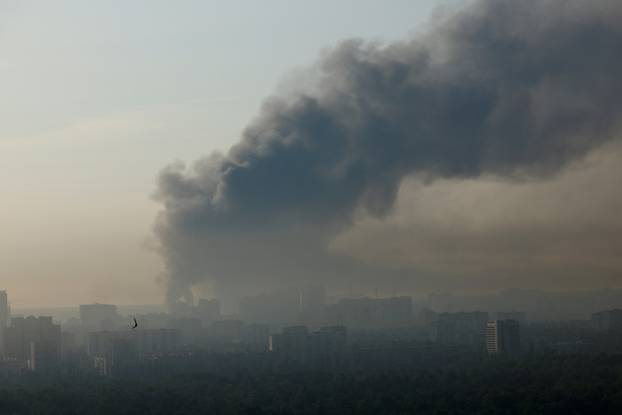 Aftermath of Russian drone and missile attacks in Kyiv