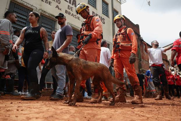 Aftermath of heavy rains in southeastern Brazil