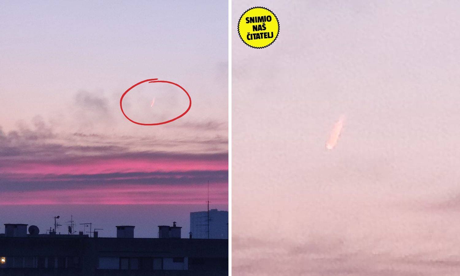 VIDEO Zagrepčanin ipak nije snimio meteor. Astronomi se slažu: To je bio trag aviona!