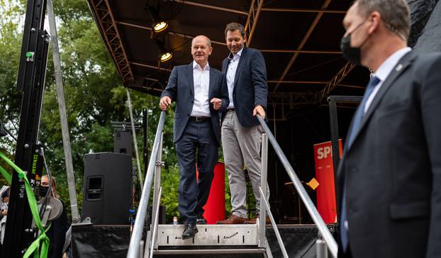 SPD election campaign - Scholz in Soltau