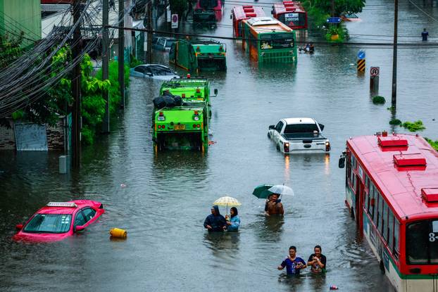 Heavy rain in Bangkok