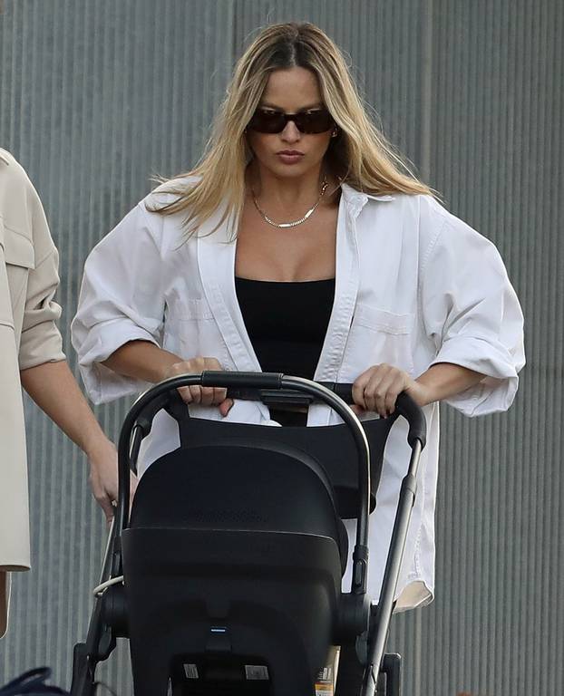 Margot Robbie Takes Her Newborn For A Walk In Los Angeles