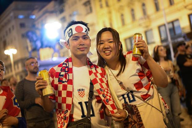 Zagreb: Zajedničko gledanj utakmice na trgu Bana Jelačića 