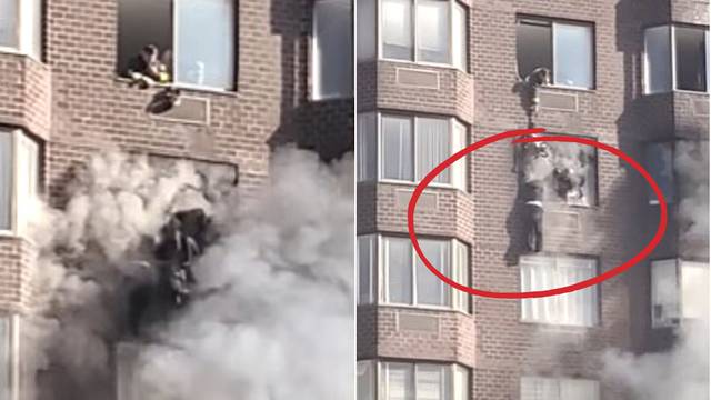 Dramatična snimka: Gorio stan u neboderu, žena je stajala na rubu 20. kata. Spasili su je...