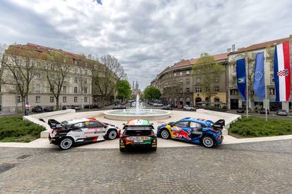 Zagreb: Automobili se provozali centrom grada dan prije početka WRC Croatia Rally