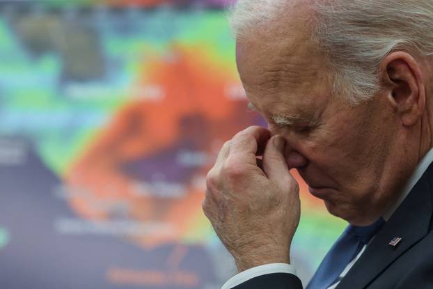 U.S. President Biden convenes Senior White House and Administration officials for briefing on federal response to the wildfires, in Washington