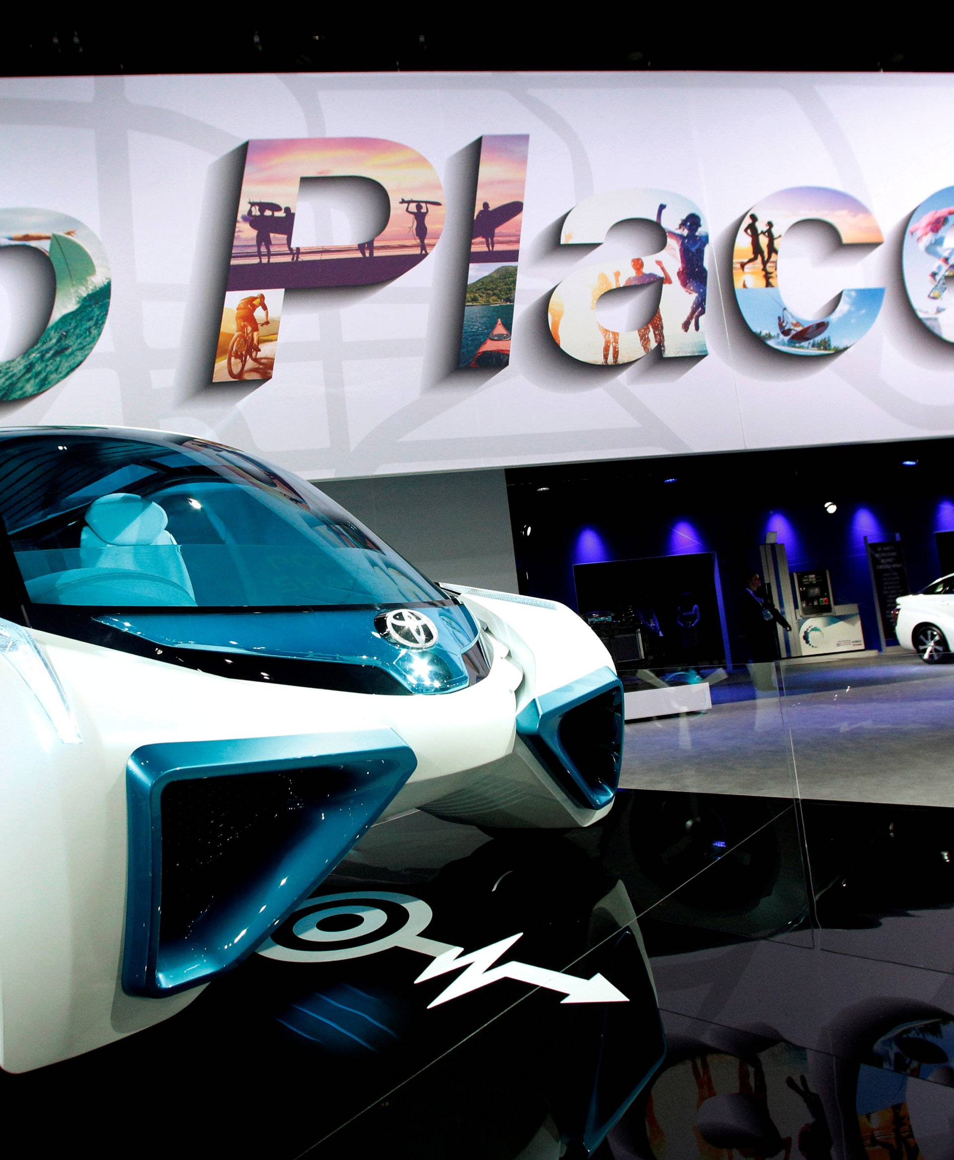 FILE PHOTO: The Toyota FCV Plus hydrogen fuel cell concept vehicle is seen during the North American International Auto Show in Detroit