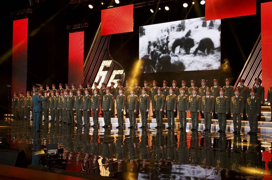 FILE PHOTO: Singers of Red Army Choir perform in Moscow