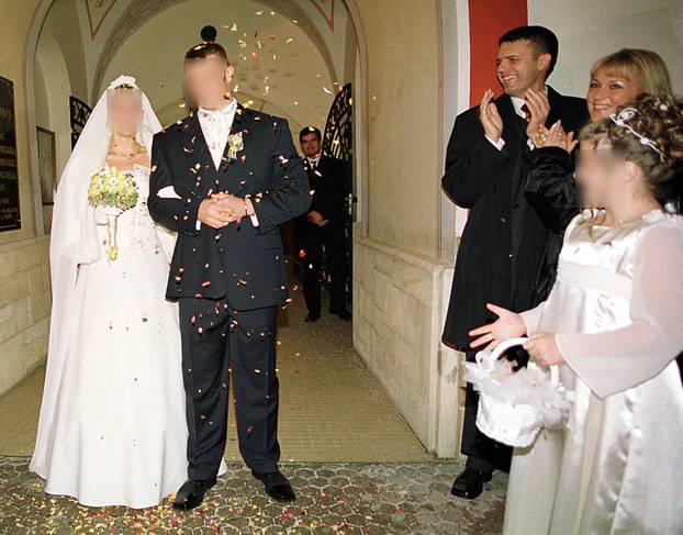 Zagreb: 12.10.2002., vjen?anje Mirka Filipovi?a i Klaudije Šuker