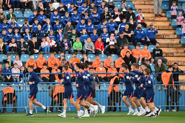 Varaždin: Trening hrvatske nogometne reprezentacije