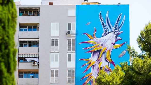Split je dobio mural najvećeg malog morskog puža na svijetu
