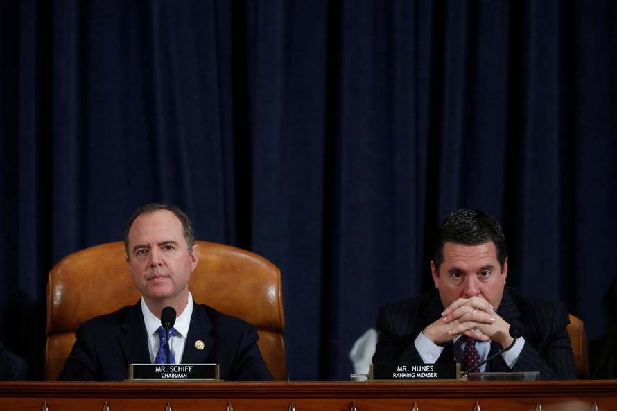 House Intelligence Committee holds hearing on Trump impeachment inquiry on Capitol Hill in Washington