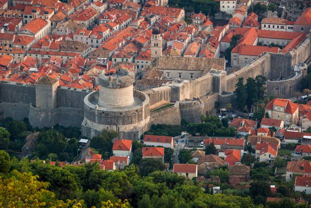 View on the Dubrovnik city from Srd Hill, Croatia