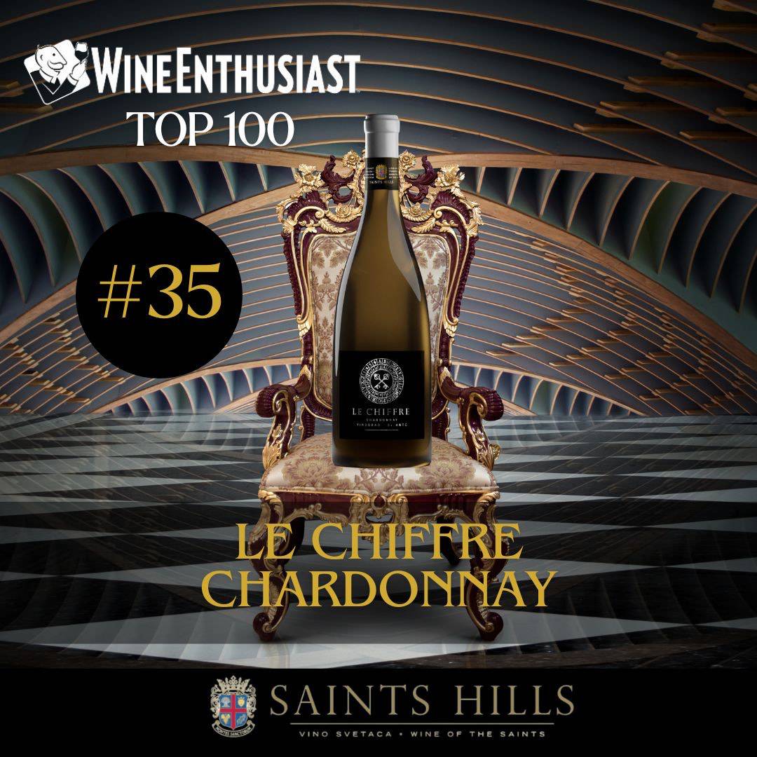 Vinarija Saints Hills uvrštena u top 100: Njihov Le Chiffre chardonnay je 35. na svijetu