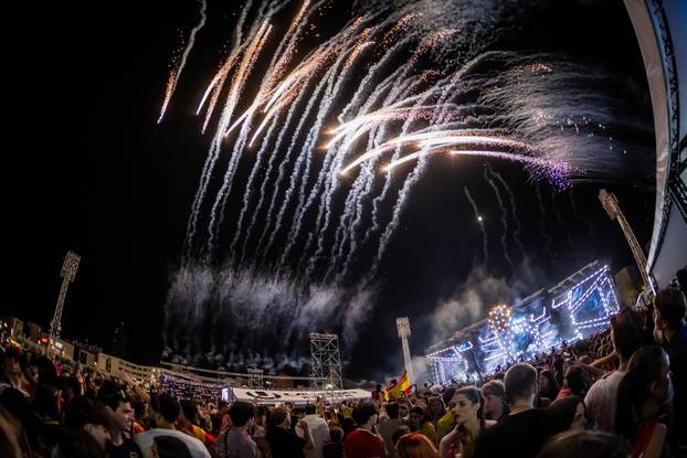 Split - Treca Vecer Ultra Festivala. Vatromet.