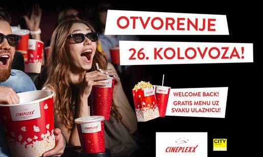 Dobro došli natrag – Cineplexx vas čeka uz povoljne cijene ulaznica te gratis kokice i piće!